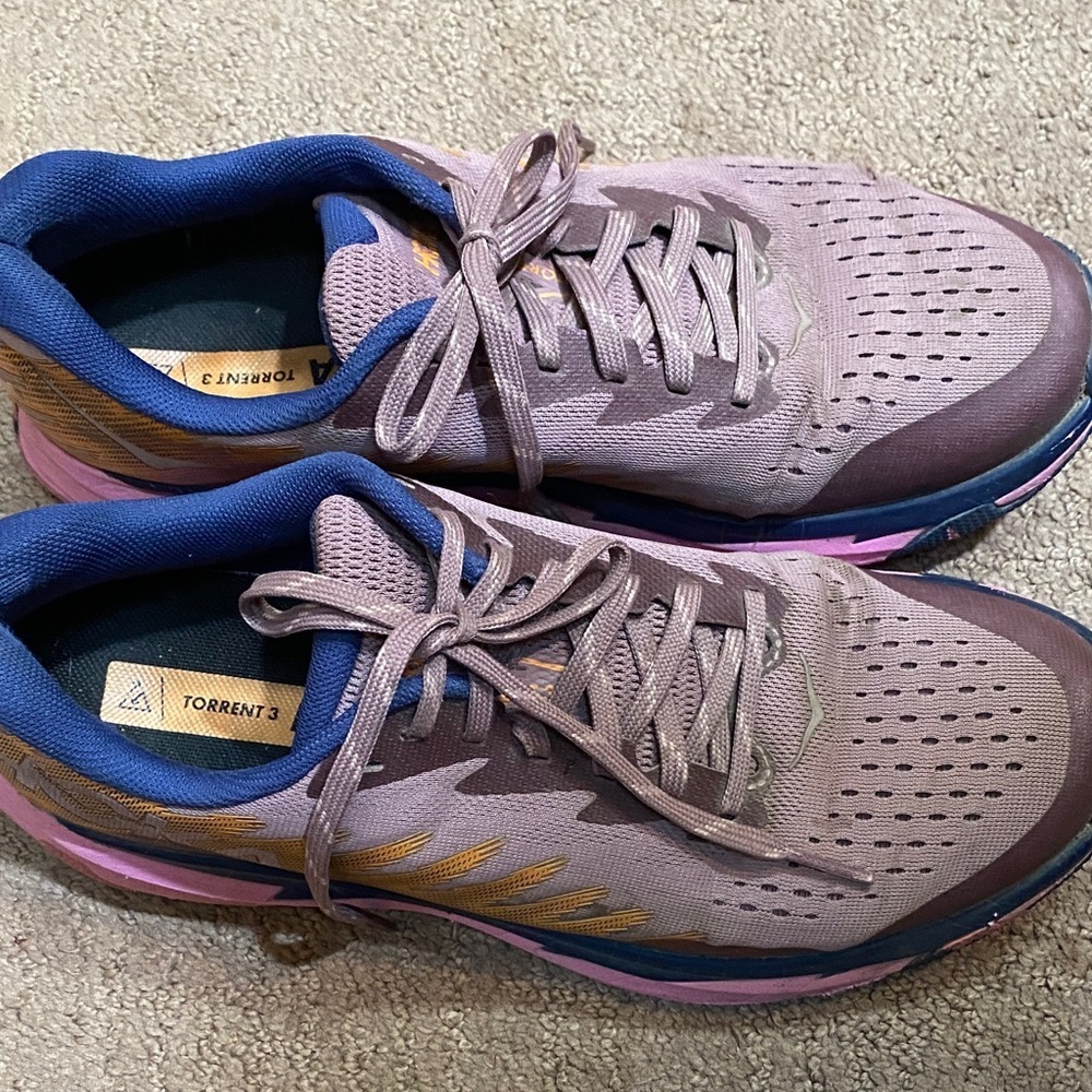 Hoka Women's Torrent 3 Athletic Shoes - Purple and Brown 9.5B